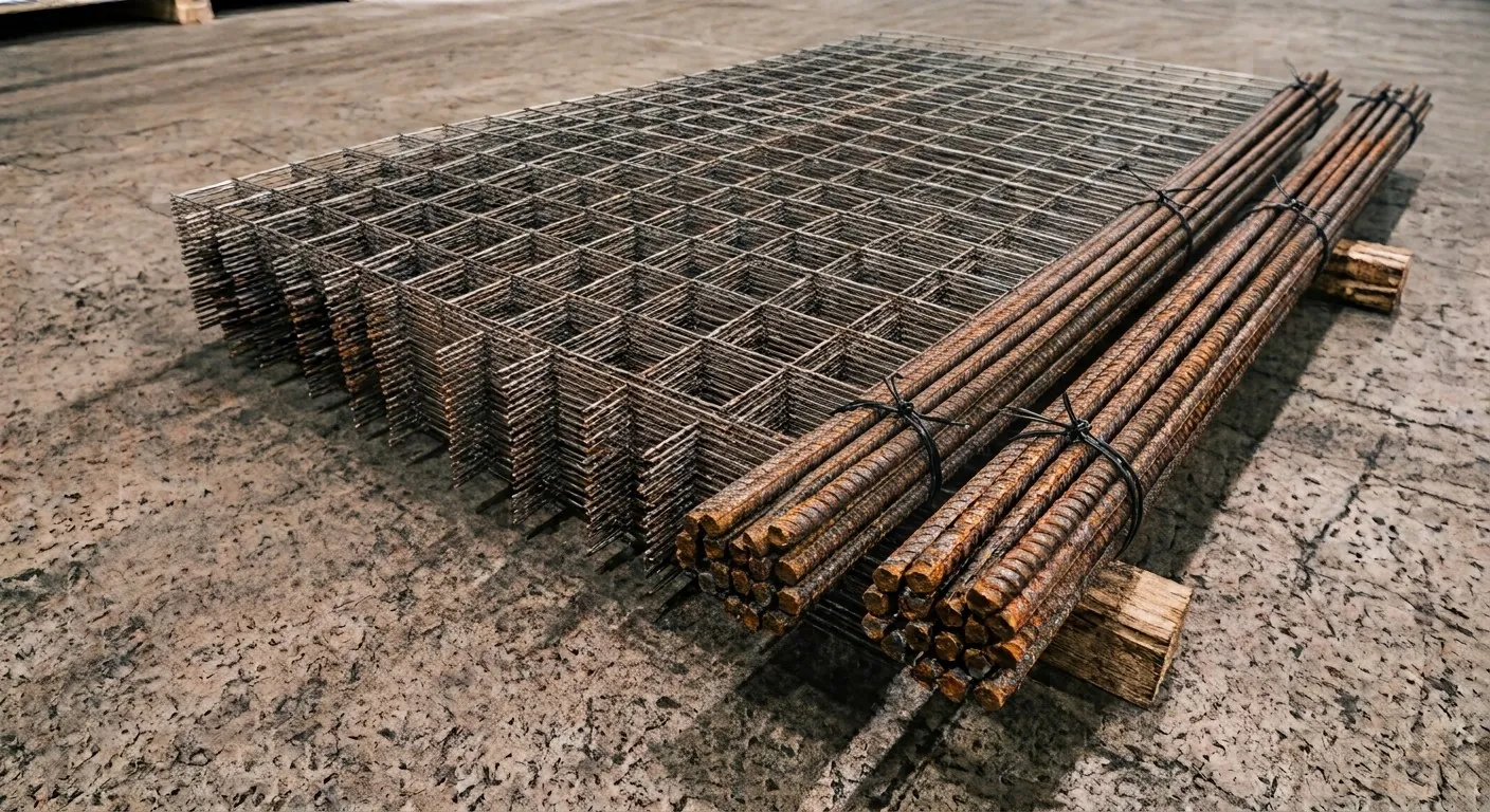 Treillis métallique et barres d’acier d’armature préparés par Mesh Industries
